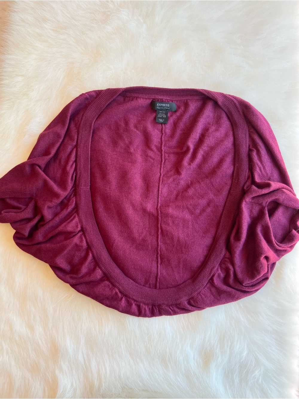 Express Women's Maroon Cropped Bolero Shrug